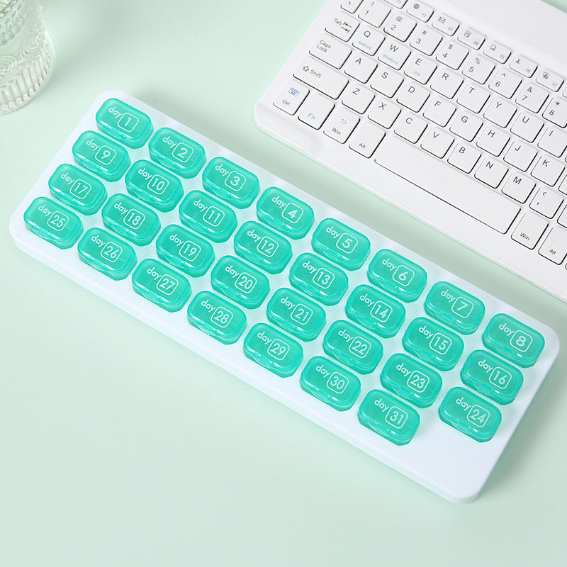 💊31 Days Pill Box-Monthly Pill Organizer-Arthritis-Friendly Easy-Open Lids