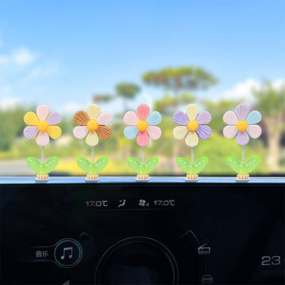 Spring Wobbly Flower Car Dashboard Ornament Interior Decor