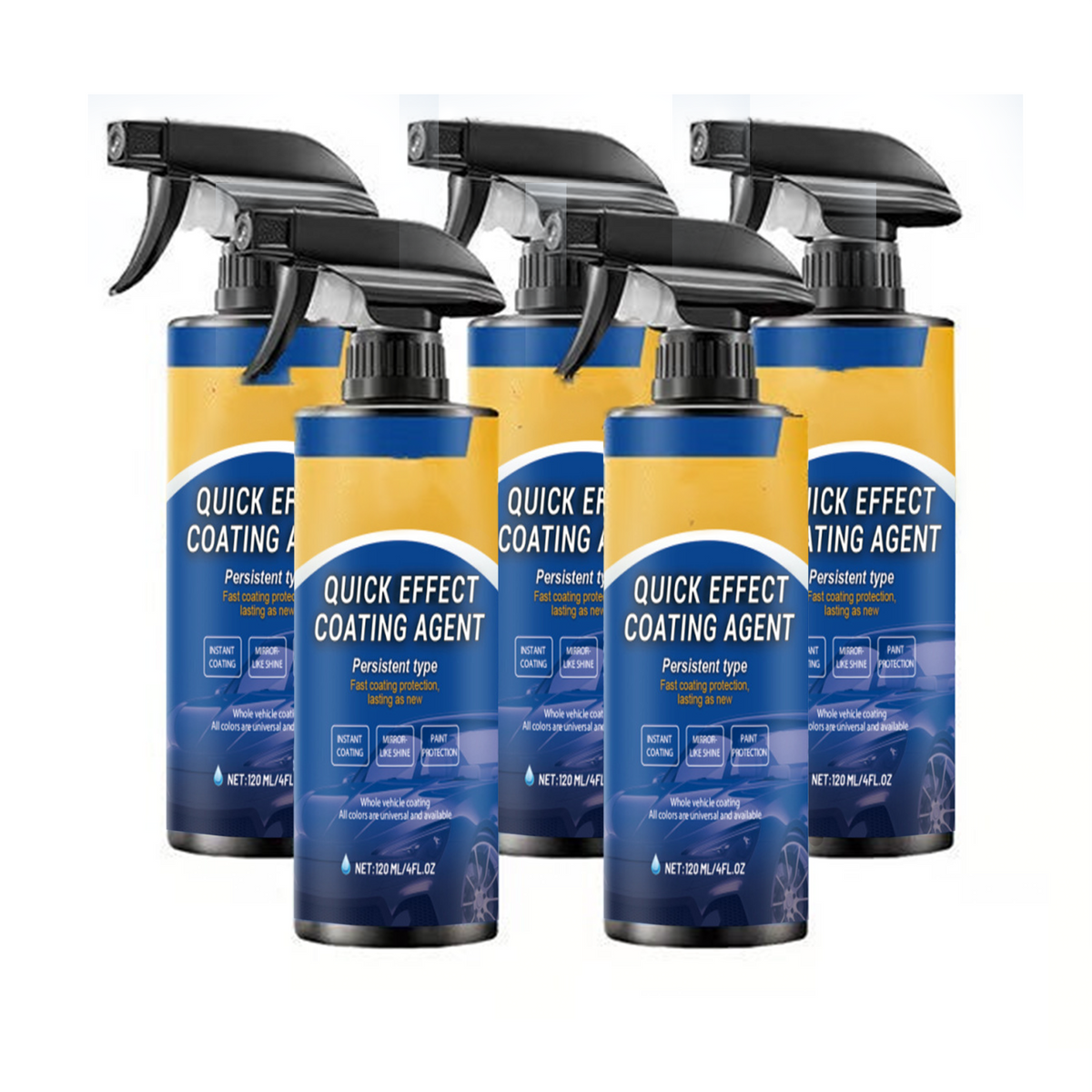 Advanced Car Quick-Acting Coating Agent Spray Kit 🚗✨ | Instant Mirror Shine & Protective Coating | 120ML Each Bottle