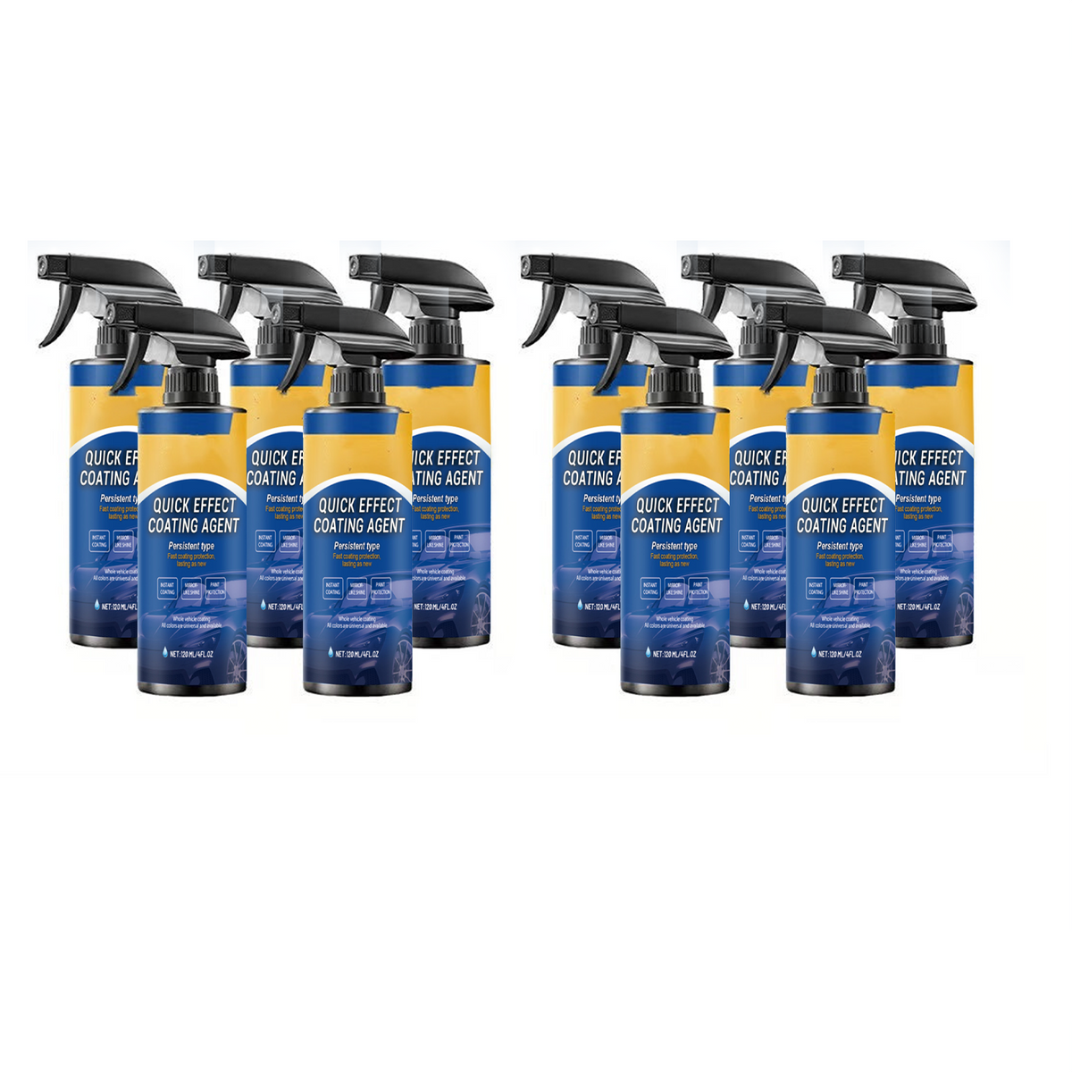Advanced Car Quick-Acting Coating Agent Spray Kit 🚗✨ | Instant Mirror Shine & Protective Coating | 120ML Each Bottle
