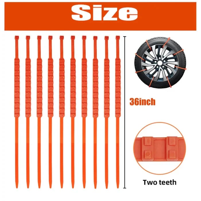 2025 Winter Hot Sale🔥Universal Reusable Anti-skid PE Tire Chains