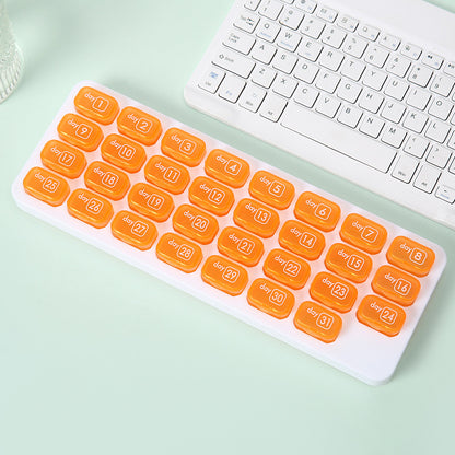 💊31 Days Pill Box-Monthly Pill Organizer-Arthritis-Friendly Easy-Open Lids