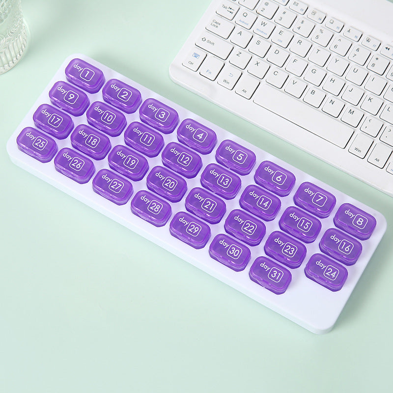 💊31 Days Pill Box-Monthly Pill Organizer-Arthritis-Friendly Easy-Open Lids