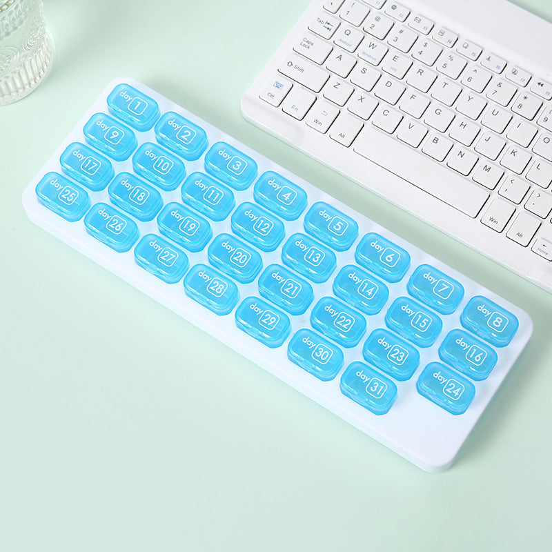 💊31 Days Pill Box-Monthly Pill Organizer-Arthritis-Friendly Easy-Open Lids
