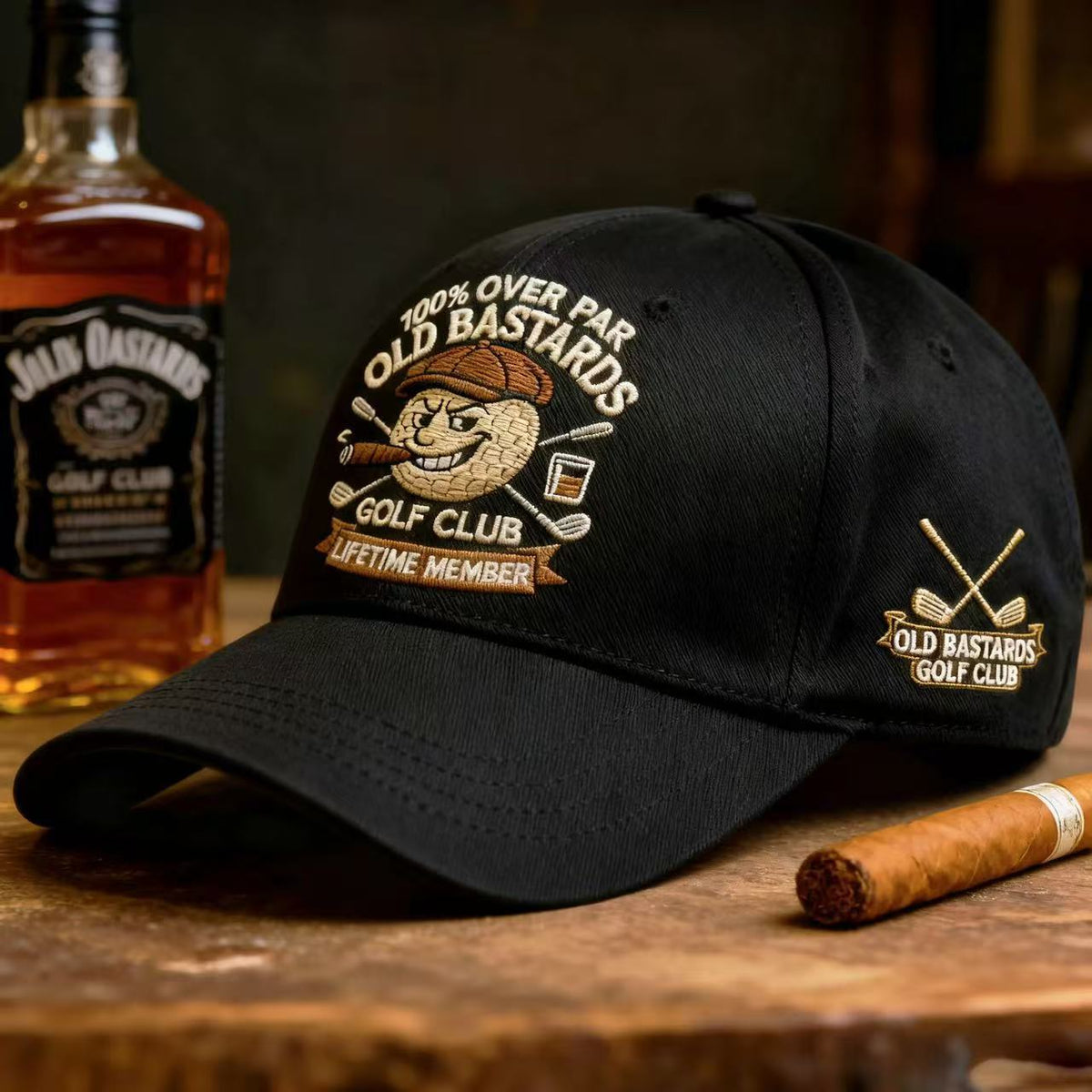 Vintage Distressed "Old Club" Lifetime Member Cap