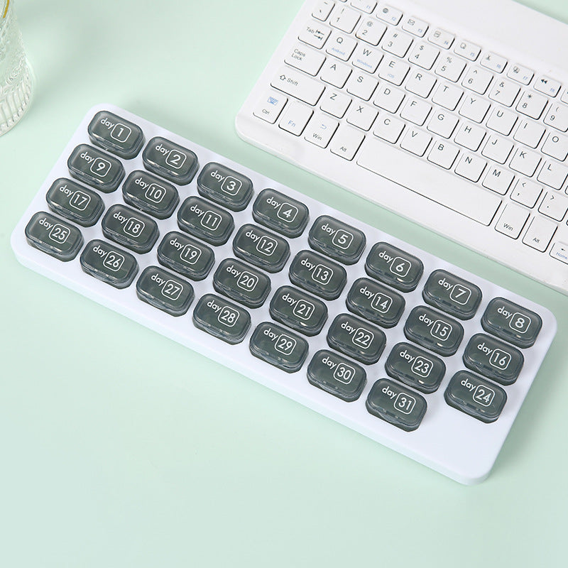 💊31 Days Pill Box-Monthly Pill Organizer-Arthritis-Friendly Easy-Open Lids
