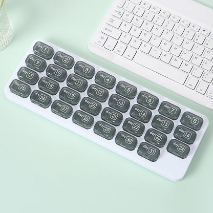 💊31 Days Pill Box-Monthly Pill Organizer-Arthritis-Friendly Easy-Open Lids