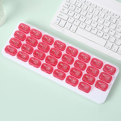 💊31 Days Pill Box-Monthly Pill Organizer-Arthritis-Friendly Easy-Open Lids
