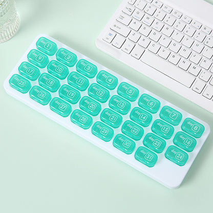 💊31 Days Pill Box-Monthly Pill Organizer-Arthritis-Friendly Easy-Open Lids