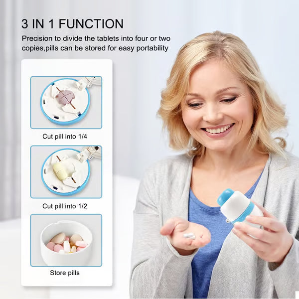 💊 Experience Effortless Pill Cutting - ✨Portable Pill Precise Fixed Positioning Cutting Machine